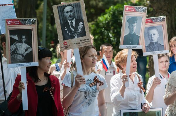 The action Immortal regiment was first held in Beijing The action Immortal regiment was first held in Beijing - Sputnik International