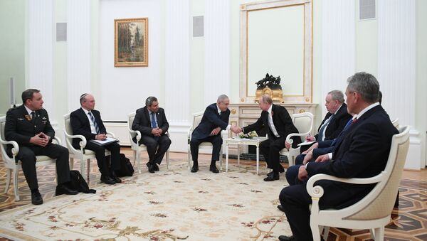 The meeting of Russian President Vladimir Putin with Prime Minister of Israel Benjamin Netanyahu - Sputnik International