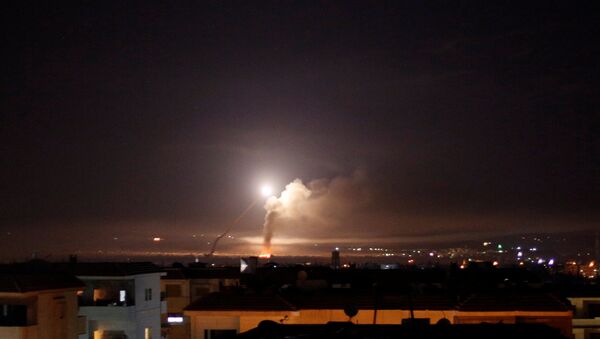 Missile fire is seen from Damascus, Syria May 10, 2018 - Sputnik International