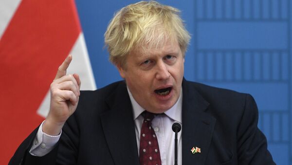 British Foreign Minister and leading Brexit supporter Boris Johnson gives a joint press conference with Hungary's Minister of Foreign Affairs and Trade (not in picture) following talks in Budapest on March 2, 2018. - Sputnik International