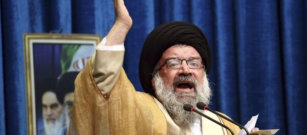 Iranian senior cleric Ahmad Khatami delivers his sermon during Friday prayer ceremony in Tehran, Iran, Friday, Jan. 5, 2018 Iranian senior cleric Ahmad Khatami delivers his sermon during Friday prayer ceremony in Tehran, Iran, Friday, Jan. 5, 2018 - Sputnik International