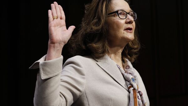 Acting CIA Director Gina Haspel is sworn in prior to testifying at her Senate Intelligence Committee confirmation hearing on Capitol Hill in Washington, U.S., May 9, 2018 - Sputnik International