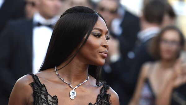 British supermodel and actress Naomi Campbell at the 70th anniversary of the Cannes Film Festival. File photo - Sputnik International