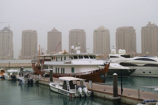 Yachts at Pearl-Qatarin, an artificial island in Doha, Qatar. - Sputnik International