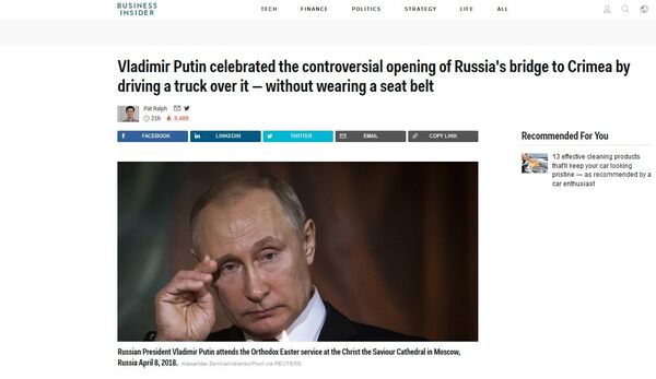 Screengrab of the Business Insider article. Screengrab of the Business Insider article. - Sputnik International