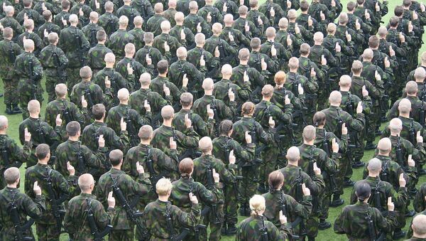 Finnish conscripts giving their military oath - Sputnik International