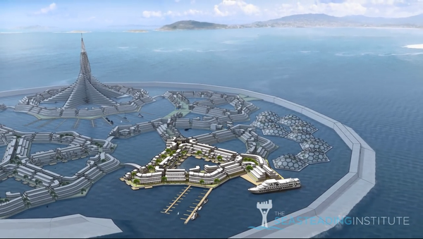 Concept Illustration of Floating City Project by The Seasteading Institute - Sputnik International
