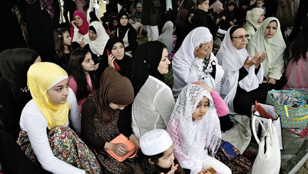 Muslims in Denmark celebrated Eid al-Fitr in Valby, Copenhagen, Thursday, Aug. 8, 2013 - Sputnik International