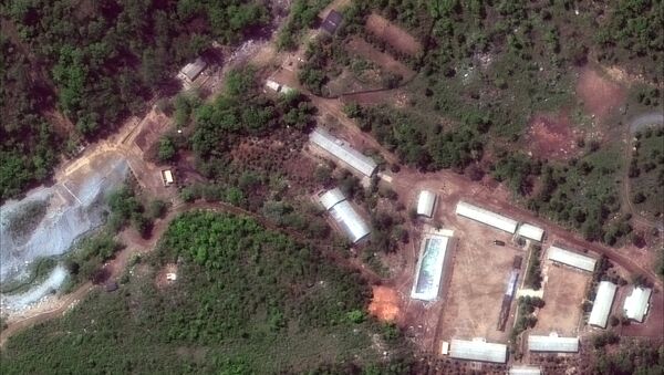 North Korea's Punggye-ri nuclear test facility is shown in this DigitalGlobe satellite image in North Hamgyong Province, North Korea, May 23, 2018 - Sputnik International