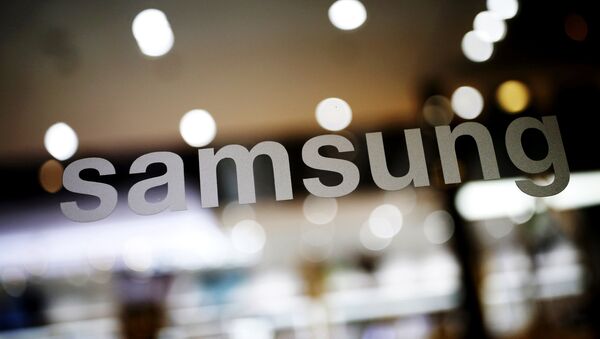 The logo of Samsung Electronic is seen at its headquarters in Seoul, South Korea, in this file photo taken on April 4, 2016. - Sputnik International