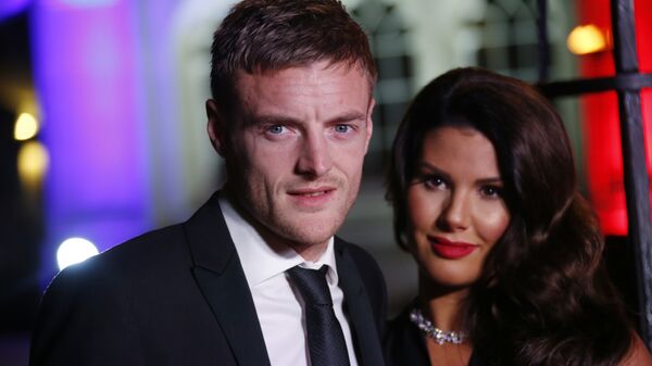 Jamie Vardy and Rebekah Vardy pose for photographers upon arrival at The Sun Military Awards 2016 in London, Wednesday, Dec. 14, 2016 - Sputnik International