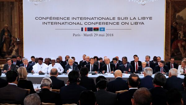 A view shows an international conference on Libya with Libyan leaders, heads of the states sharing borders with the country, European represent and French President Emmanuel Macron at the Elysee Palace in Paris, France, May 29, 2018 - Sputnik International