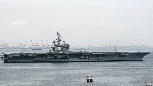 USS Ronald Reagan leaving Yokosuka, Japan on May 29, 2018. - Sputnik International