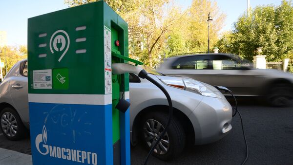 Electric car charging station - Sputnik International