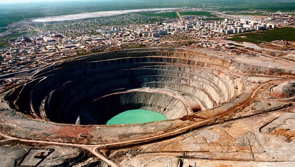 Mir kimberlite tube, a major diamond deposit in Yakutia. File photo - Sputnik International