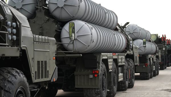 An S-400 anti-aircraft missile system during the preparation of military equipment for the military parade marking the 73rd anniversary of the victory in the Great Patriotic War, in Kaliningrad - Sputnik International