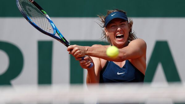 Tennis - French Open - Roland Garros, Paris, France - May 31, 2018 Russia's Maria Sharapova in action during her second round match against Croatia's Donna Vekic - Sputnik International