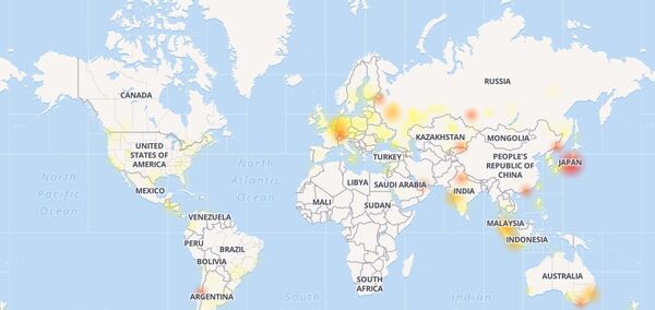 Downdetector posts Instagram outage map Downdetector posts Instagram outage map - Sputnik International