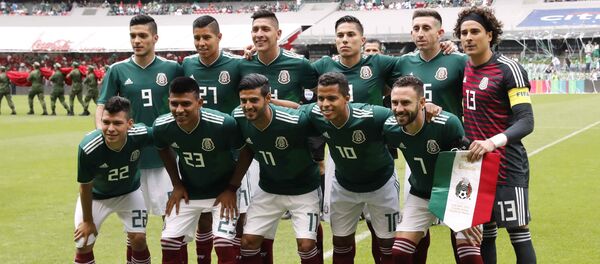 Soccer Football - International Friendly - Mexico vs Scotland - Estadio Azteca, Mexico City, Mexico - June 2, 2018. Mexico team group before the match Soccer Football - International Friendly - Mexico vs Scotland - Estadio Azteca, Mexico City, Mexico - June 2, 2018. Mexico team group before the match - Sputnik International