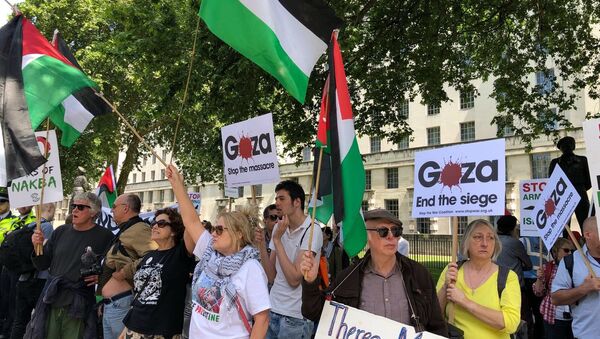 Protesters outside Downing Street, London - Sputnik International