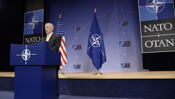 US Secretary of Defence James Mattis delivers a speech during a press conference following the NATO Defence Ministers' meeting at NATO headquarter in Brussels - Sputnik International