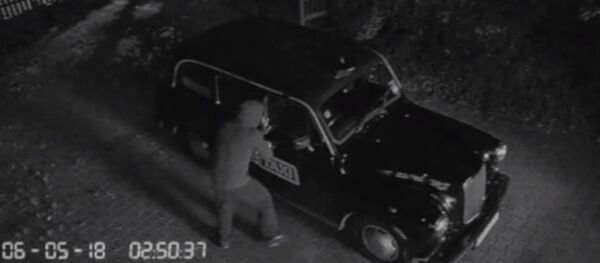 FAKE TAXI VEHICLE STOLEN - Security Footage - Sputnik International