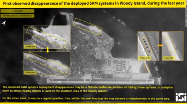 Photos taken by ImageSat International show disappearance of China's missile systems on Woody Island. - Sputnik International