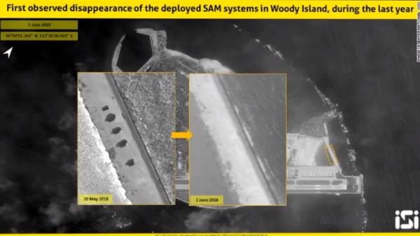 Images show China's missile systems stationed on Woody Island have been either removed or relocated. - Sputnik International