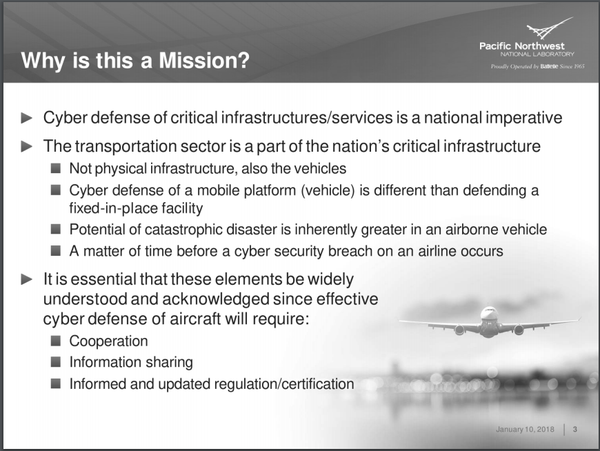 Slide from Department of Homeland Security documents on aviation cyber security says it's only a matter of time before a commercial airliner gets hacked. Slide from Department of Homeland Security documents on aviation cyber security says it's only a matter of time before a commercial airliner gets hacked. - Sputnik International