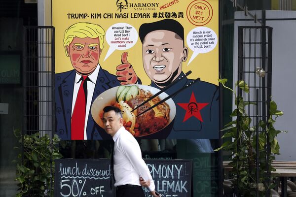 Ad of local-themed 'Trump-Kim Chi Nasi Lemak' dish inspired by the upcoming summit in June 2018 - Sputnik International