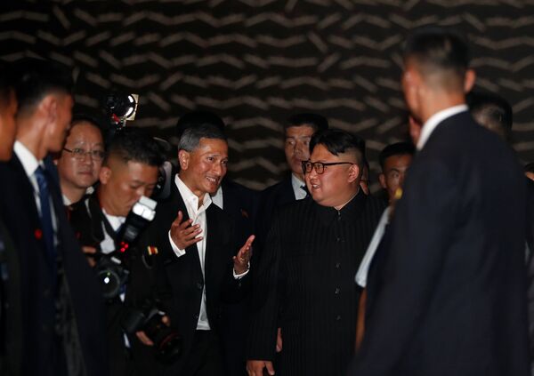 North Korea's leader Kim Jong Un visits The Marina Bay Sands hotel in Singapore, June 11, 2018 North Korea's leader Kim Jong Un visits The Marina Bay Sands hotel in Singapore, June 11, 2018 - Sputnik International