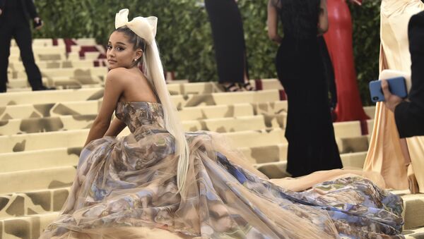 Ariana Grande attends The Metropolitan Museum of Art's Costume Institute benefit gala celebrating the opening of the Heavenly Bodies: Fashion and the Catholic Imagination exhibition on Monday, May 7, 2018, in New York - Sputnik International