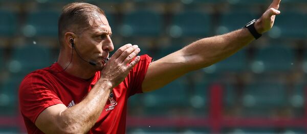 Argentina's Nestor Pitana (C) takes part in a referees' training session at the Lokomotiv stadium in Moscow on June 11, 2018, ahead of the Russia 2018 World Cup football tournament Argentina's Nestor Pitana (C) takes part in a referees' training session at the Lokomotiv stadium in Moscow on June 11, 2018, ahead of the Russia 2018 World Cup football tournament - Sputnik International