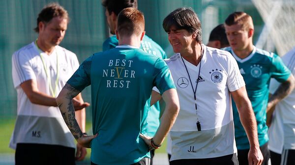 Soccer Football - World Cup - Germany Training Camp, Moscow, Russia - June 15, 2018 Germany coach Joachim Low during training - Sputnik International