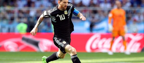 Soccer Football - World Cup - Group D - Argentina vs Iceland - Spartak Stadium, Moscow, Russia - June 16, 2018 Argentina's Lionel Messi in action Soccer Football - World Cup - Group D - Argentina vs Iceland - Spartak Stadium, Moscow, Russia - June 16, 2018 Argentina's Lionel Messi in action - Sputnik International