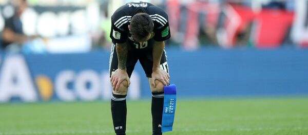 Soccer Football - World Cup - Group D - Argentina vs Iceland - Spartak Stadium, Moscow, Russia - June 16, 2018 Argentina's Lionel Messi looks dejected after the match Soccer Football - World Cup - Group D - Argentina vs Iceland - Spartak Stadium, Moscow, Russia - June 16, 2018 Argentina's Lionel Messi looks dejected after the match - Sputnik International