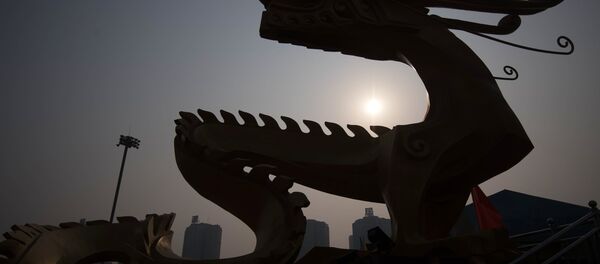 A dragon sculpture in Beijing A dragon sculpture in Beijing - Sputnik International