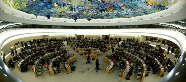 Overview of the United Nations Human Rights Council is seen in Geneva, Switzerland June 6, 2017 Overview of the United Nations Human Rights Council is seen in Geneva, Switzerland June 6, 2017 - Sputnik International