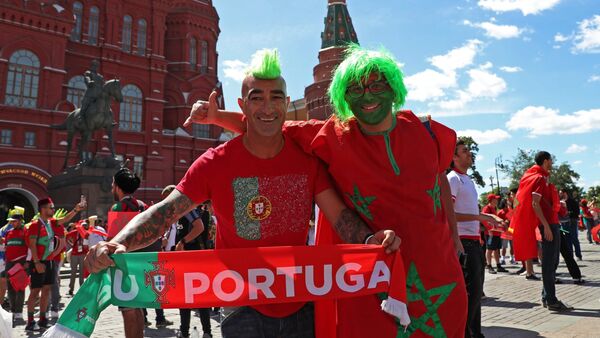 Fans before World Cup 2018 soccer match between Portuguese national teams and Morocco - Sputnik International