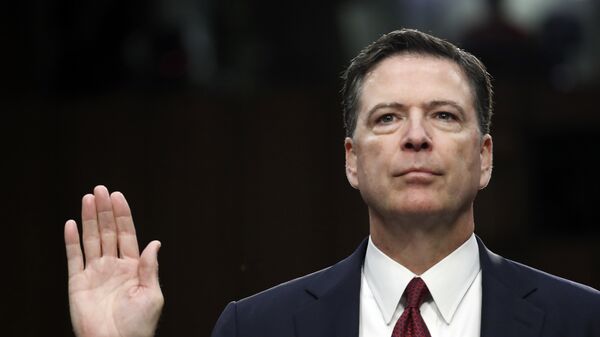 Former FBI director James Comey is sworn in during a Senate Intelligence Committee hearing on Capitol Hill, Thursday, June 8, 2017, in Washington.  - Sputnik International