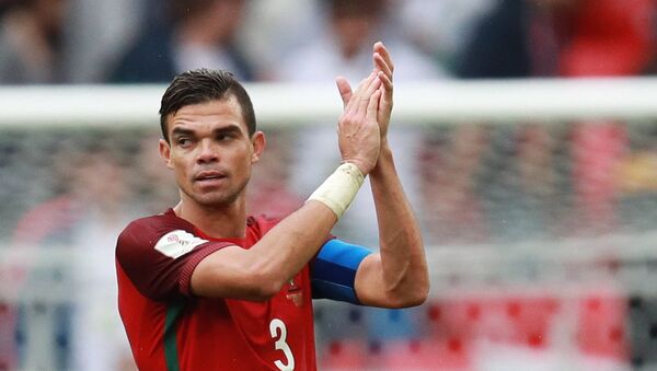 Portugal’s Pepe celebrates his team’s victory in the 2017 FIFA Confederations Cup third-place match between Portugal and Mexico. File photo - Sputnik International