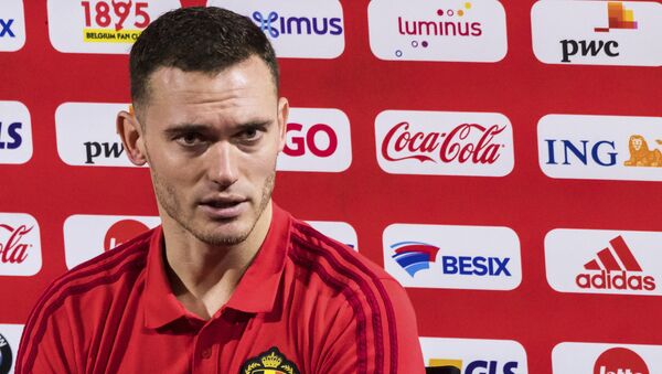 Belgium's Thomas Vermaelen speaks during a press conference at the Belgian Football Center in Tubize, Belgium, on Monday, June 4, 2018. Belgium is playing a friendly soccer match against Egypt on Wednesday June 6 - Sputnik International