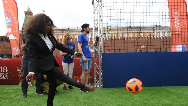 FIFA Secretary General Fatma Samoura at the Soccer Park, a festival travelling around Russian cities hosting this summer's World Cup, in Red Square, Moscow, Russia, June 21, 2018 - Sputnik International