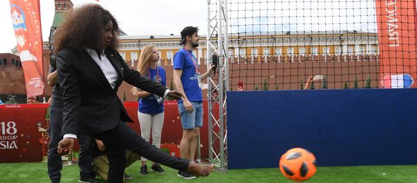 FIFA Secretary General Fatma Samoura at the Soccer Park, a festival travelling around Russian cities hosting this summer's World Cup, in Red Square, Moscow, Russia, June 21, 2018 - Sputnik International