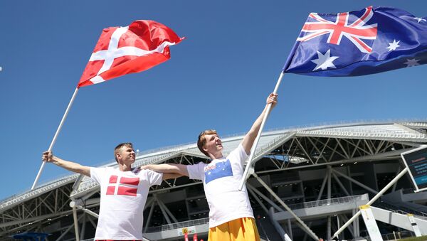 Fans Outside the Samara Arena Stadium Before the Denmark - Australia FIFA World Cup Match, 2018 - Sputnik International