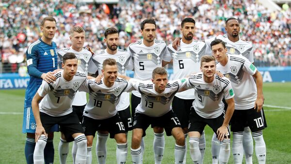 Soccer Football - World Cup - Group F - Germany vs Mexico - Luzhniki Stadium, Moscow, Russia - June 17, 2018 Germany team group before the match - Sputnik International