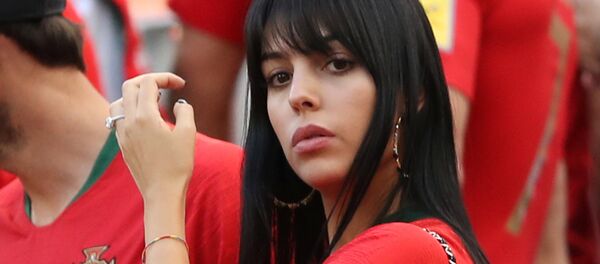 Soccer Football - World Cup - Group B - Portugal vs Morocco - Luzhniki Stadium, Moscow, Russia - June 20, 2018 Georgina Rodriguez, girlfriend of Portugal's Cristiano Ronaldo, after the match - Sputnik International