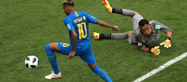 Soccer Football - World Cup - Group E - Brazil vs Costa Rica - Saint Petersburg Stadium, Saint Petersburg, Russia - June 22, 2018 Brazil's Neymar scores their second goal as Costa Rica's Keylor Navas looks on Soccer Football - World Cup - Group E - Brazil vs Costa Rica - Saint Petersburg Stadium, Saint Petersburg, Russia - June 22, 2018 Brazil's Neymar scores their second goal as Costa Rica's Keylor Navas looks on - Sputnik International
