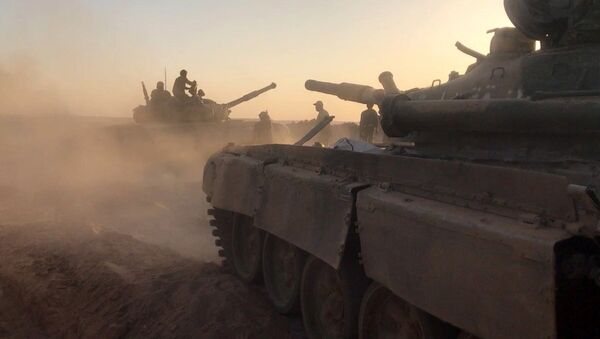 Tanks of the Syrian Army at combat positions. File photo - Sputnik International