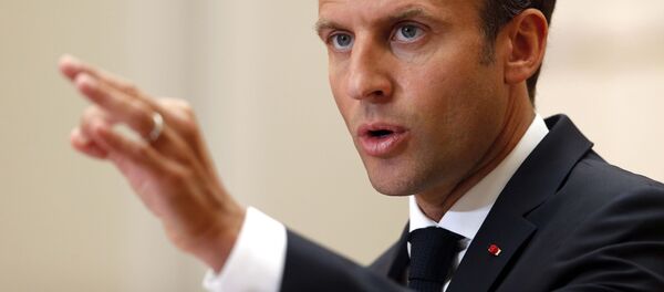 French President Emmanuel Macron attends a joint press conference with Spanish Prime Minister Pedro Sanchez (not pictured) at the Elysee Palace in Paris, France, June 23, 2018 French President Emmanuel Macron attends a joint press conference with Spanish Prime Minister Pedro Sanchez (not pictured) at the Elysee Palace in Paris, France, June 23, 2018 - Sputnik International